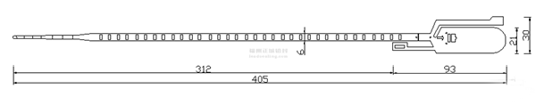 SL-01F塑料封条尺寸