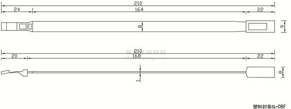 Deminsion of SL-08F plastic seal