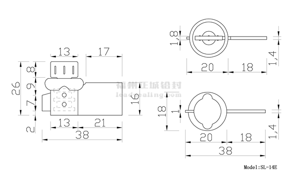 SL-14E电子仪表封尺寸